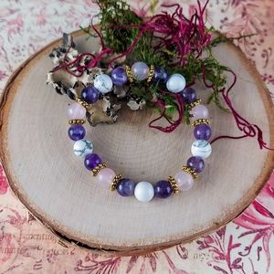 Amethyst and Rose Quartz Bracelet